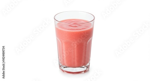 Wallpaper Mural Glass of pink smoothie drink on white background Torontodigital.ca