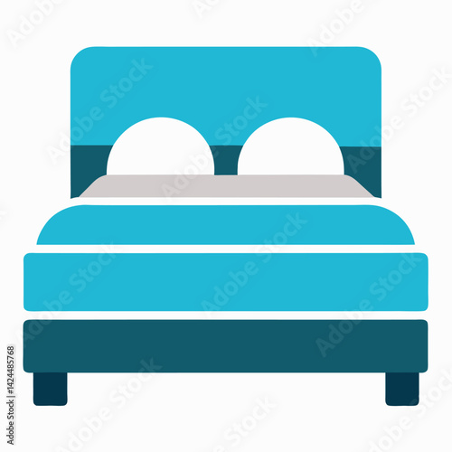 Bed linen set icon vector on white background.