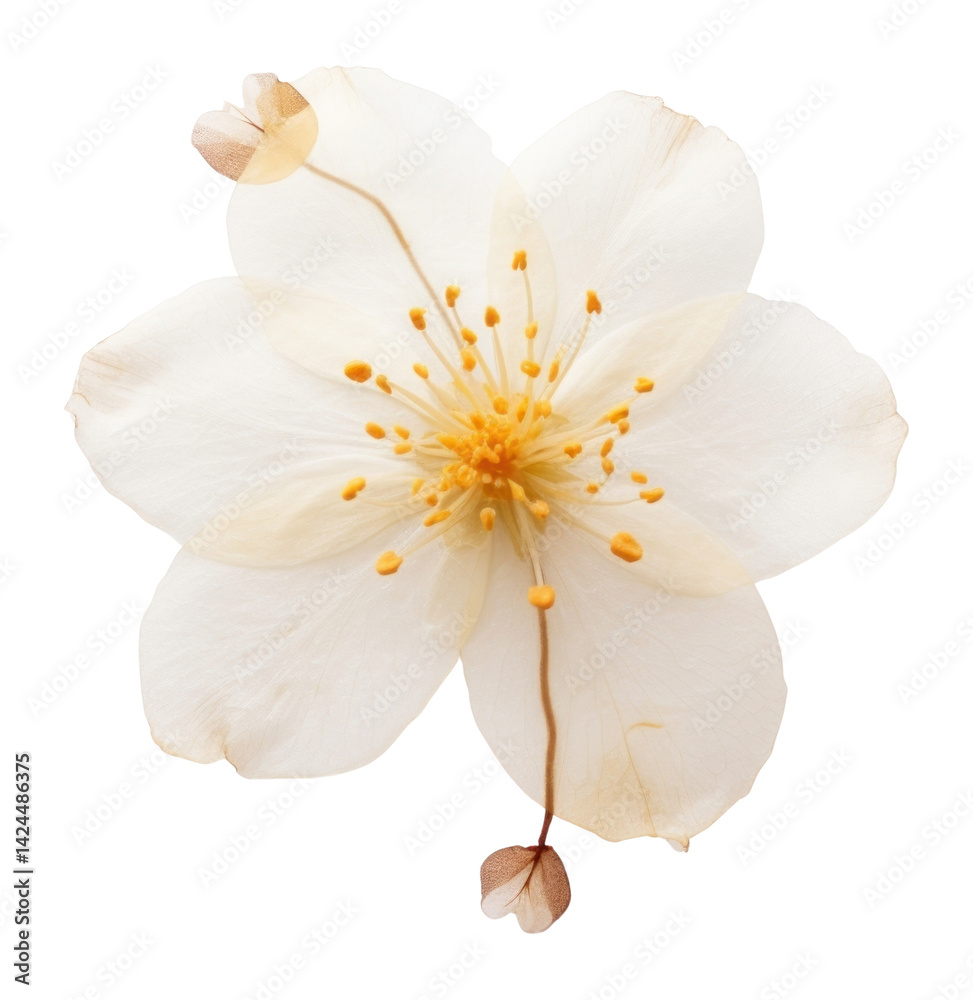 Naklejka premium PNG Jasmine flower blossom petals white.