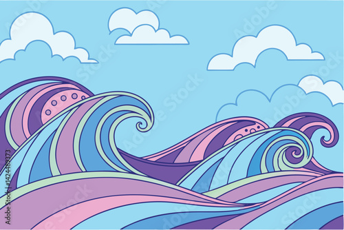 Surreal Digital Seascape Illustration Fantastical Ocean Dream Art
