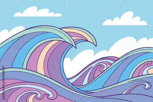 Surreal Digital Seascape Illustration Fantastical Ocean Dream Art
