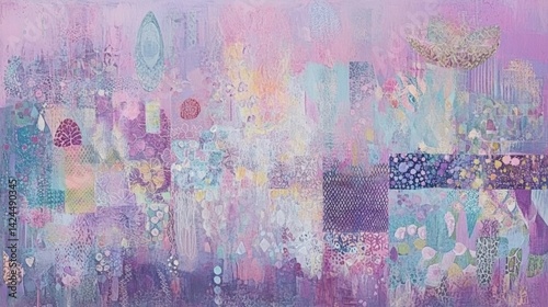 Wallpaper Mural Abstract Lavender Dreamscape: A Textured Tapestry of Pastel Hues Torontodigital.ca