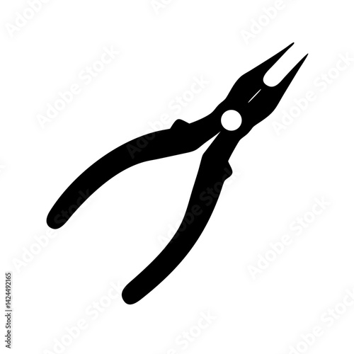 Pliers with rubber handles on a plain background