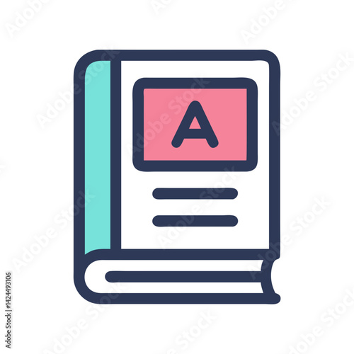 Dictionary Book Icon Representing Vocabulary Reference and Language Learning
