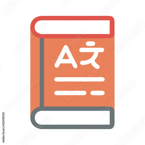 Dictionary Book Icon Representing Vocabulary Reference and Language Learning