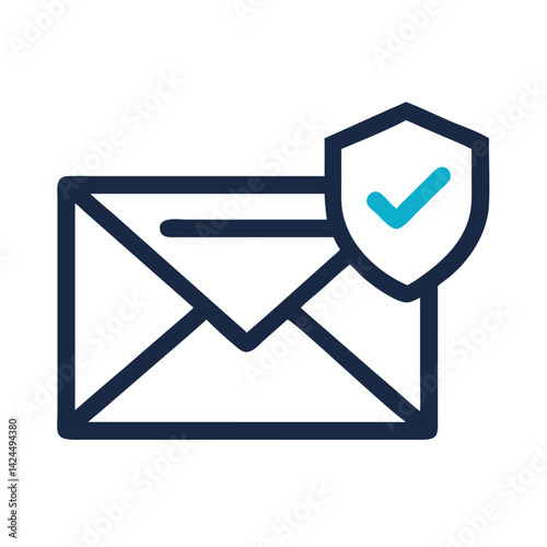 Envelope with Shield Icon Representing Trust and Secure Communication