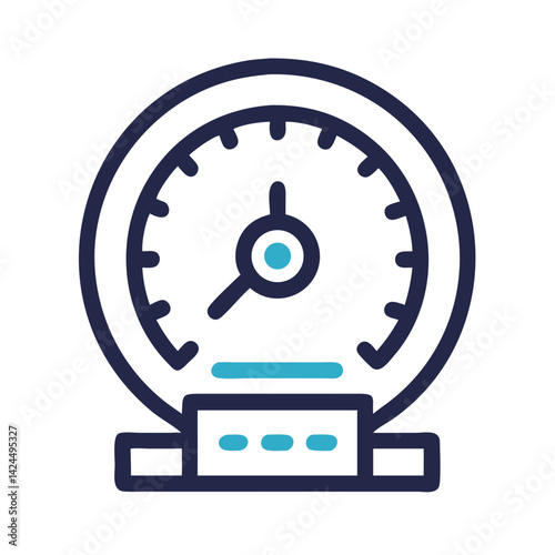 Gauge Icon Representing Value Measurement and Performance Monitoring