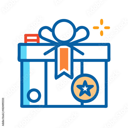 Gift Box Icon Representing Reward and Recognition in Achievement and Appreciation