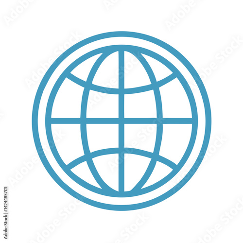Globe Icon Representing Global Language Learning and Multilingual Education