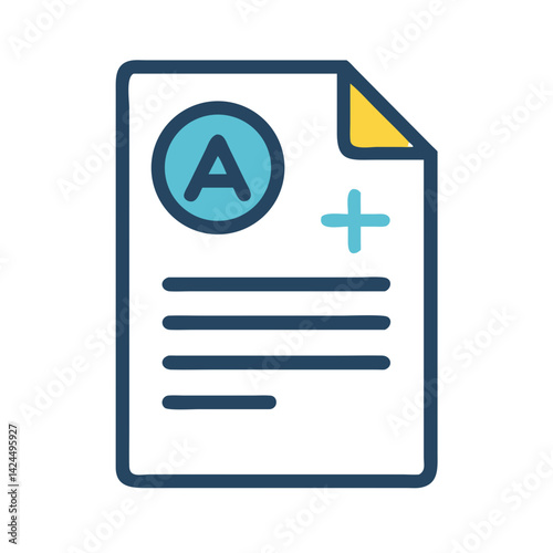 Graded Report Icon Representing Academic Achievement and Educational Performance