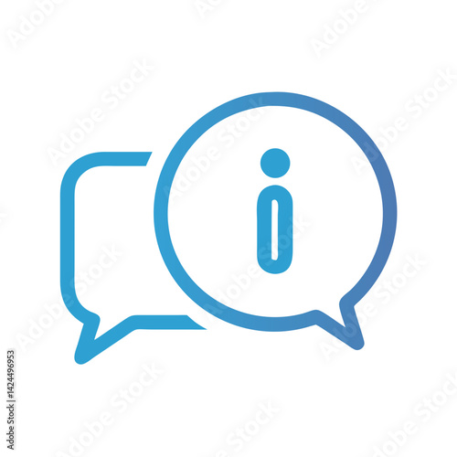 Info Bubble Icon Representing Language Help and Communication Support