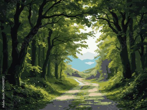 road in the woods