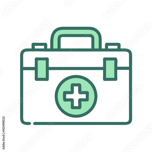 Medical Report Stack Icon Representing Patient Records and Health Information