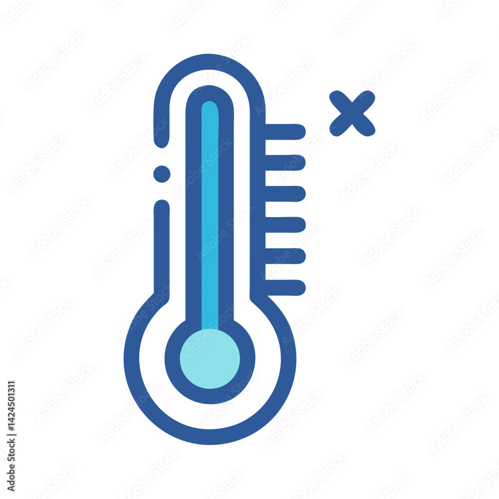 Thermometer Icon Representing Event Temperature and Climate Conditions Thermometer Icon Representing Event Temperature and Climate Conditions