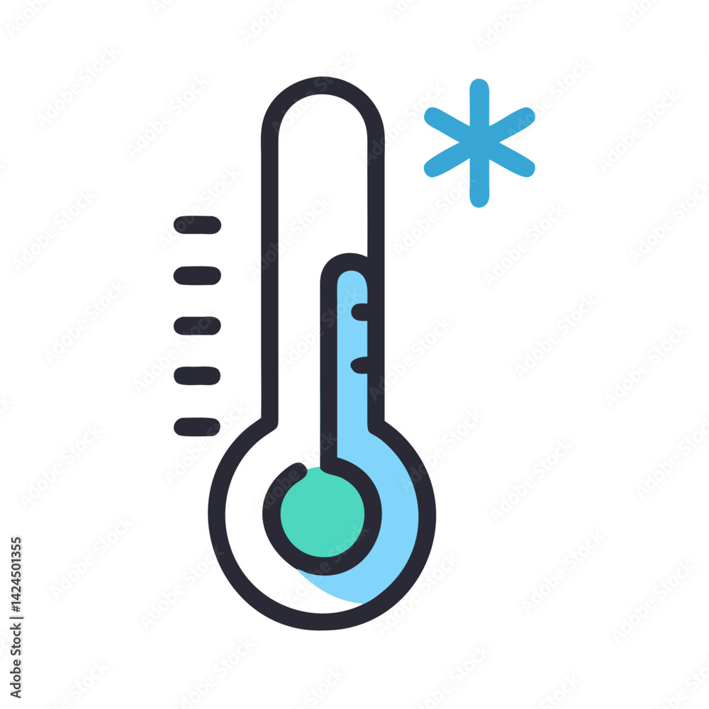 Thermometer Icon Representing Event Temperature and Climate Conditions Thermometer Icon Representing Event Temperature and Climate Conditions