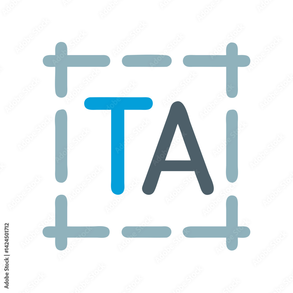 Obraz premium Typography Icon Representing Font and Text Styling in Graphic Design