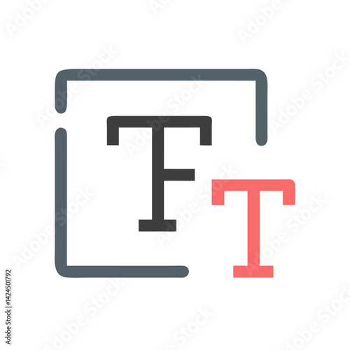 Typography Icon Representing Font and Text Styling in Graphic Design