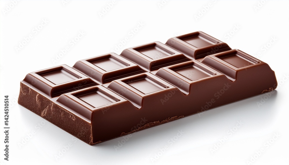 Obraz premium dark chocolate bar isolated on white white background