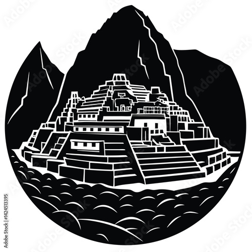 A Panoramic View of Machu Picchu Peru