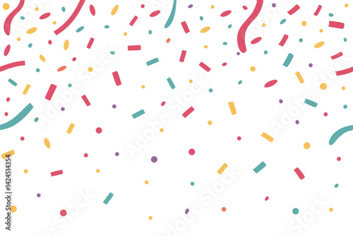 Wallpaper Mural Falling colorful confetti flat design seamless pattern vector illustration Torontodigital.ca