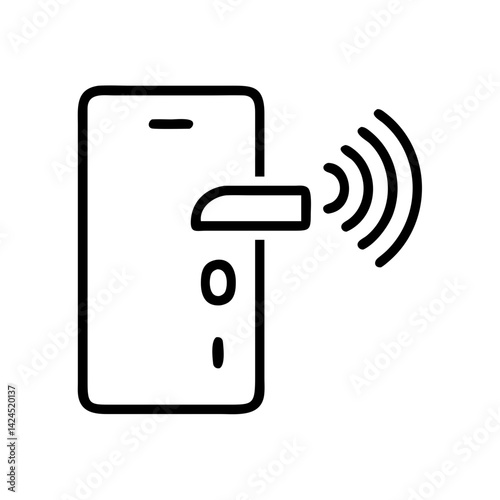 Smart Door Sensor Icon for Home Automation  