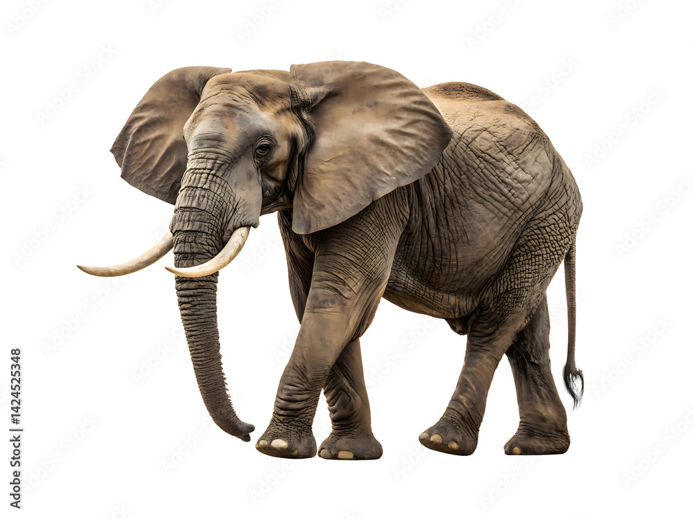 Obraz premium elephant isolated on white background