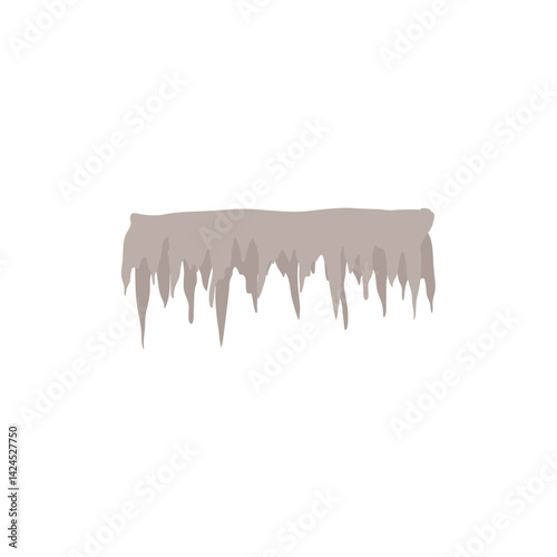 Stalagmite and stalactite limestone stones. Vector illustration 