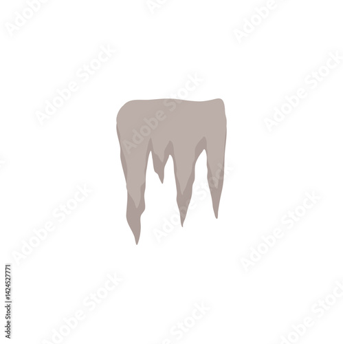 Stalagmite and stalactite limestone stones. Vector illustration 