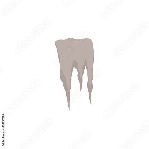Stalagmite and stalactite limestone stones. Vector illustration 