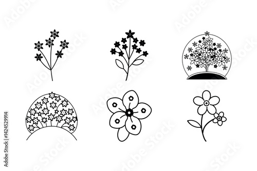 Verbena Heliotrope Forget Me Not Floral Design