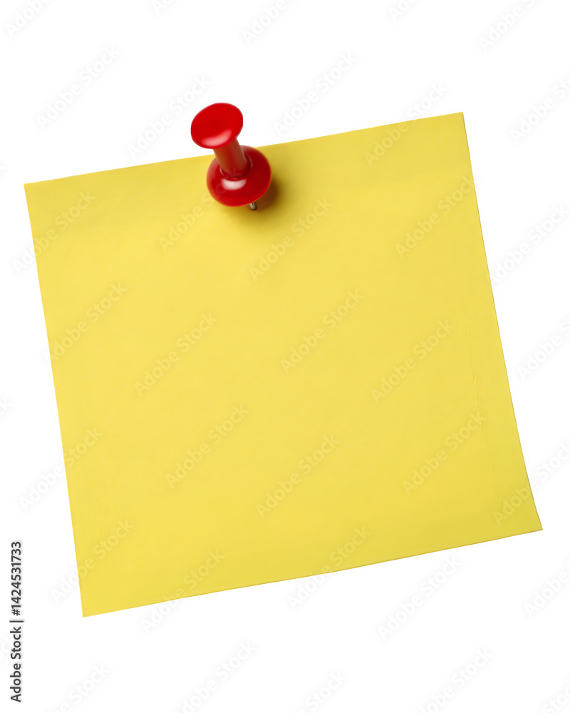 Sticky Yellow Note with Red Push Pin – Transparent PNG Background Sticky Yellow Note with Red Push Pin – Transparent PNG Background