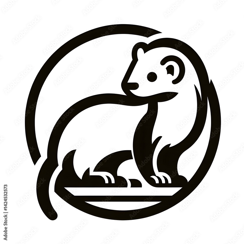 흰 배경, 페럿, 픽토그램 아트, jpeg (white background, Ferret, pictogram art, jpeg) 흰 배경, 페럿, 픽토그램 아트, jpeg (white background, Ferret, pictogram art, jpeg)