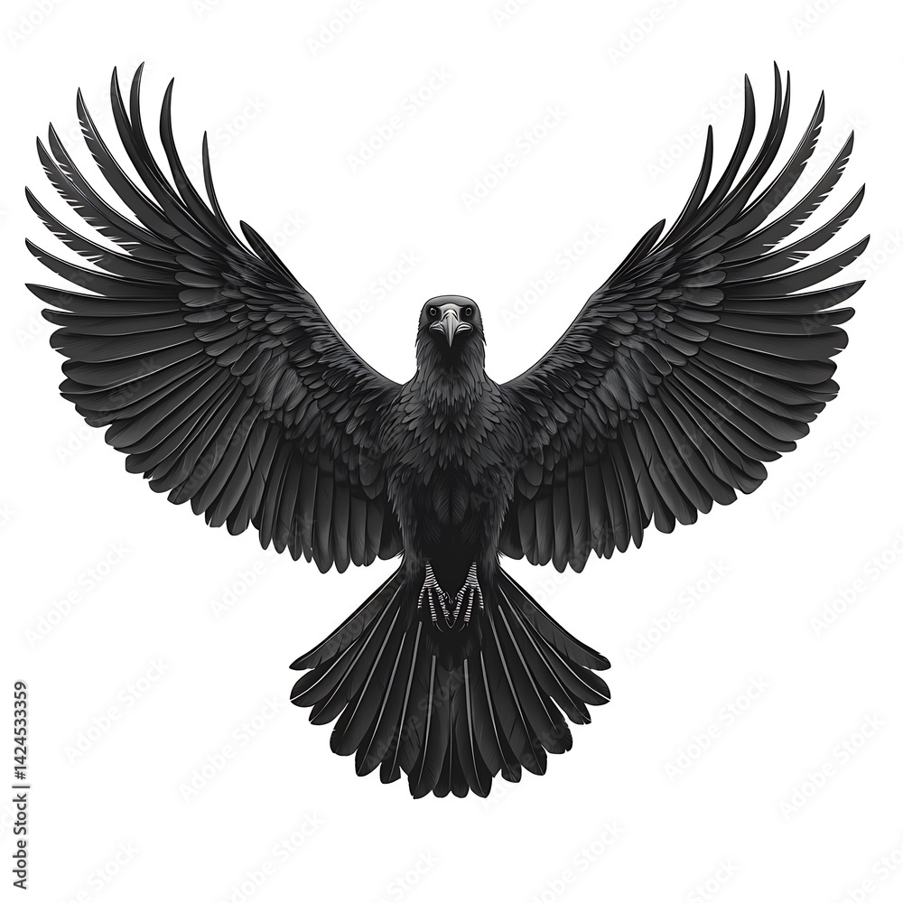 Obraz premium Silhouette of a soaring eagle with wings fully spread gliding a clear white ba high resolution images