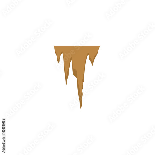Cartoon stalactites and stalagmite. Natural growth geology formation. Vector illustration 
