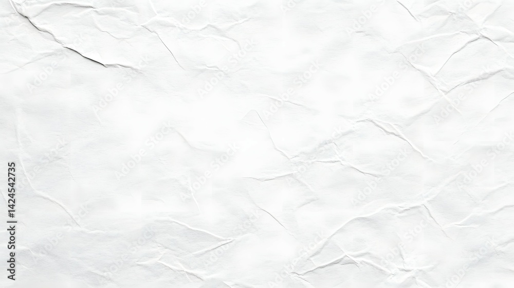 Fototapeta premium Textured white paper background with creases.