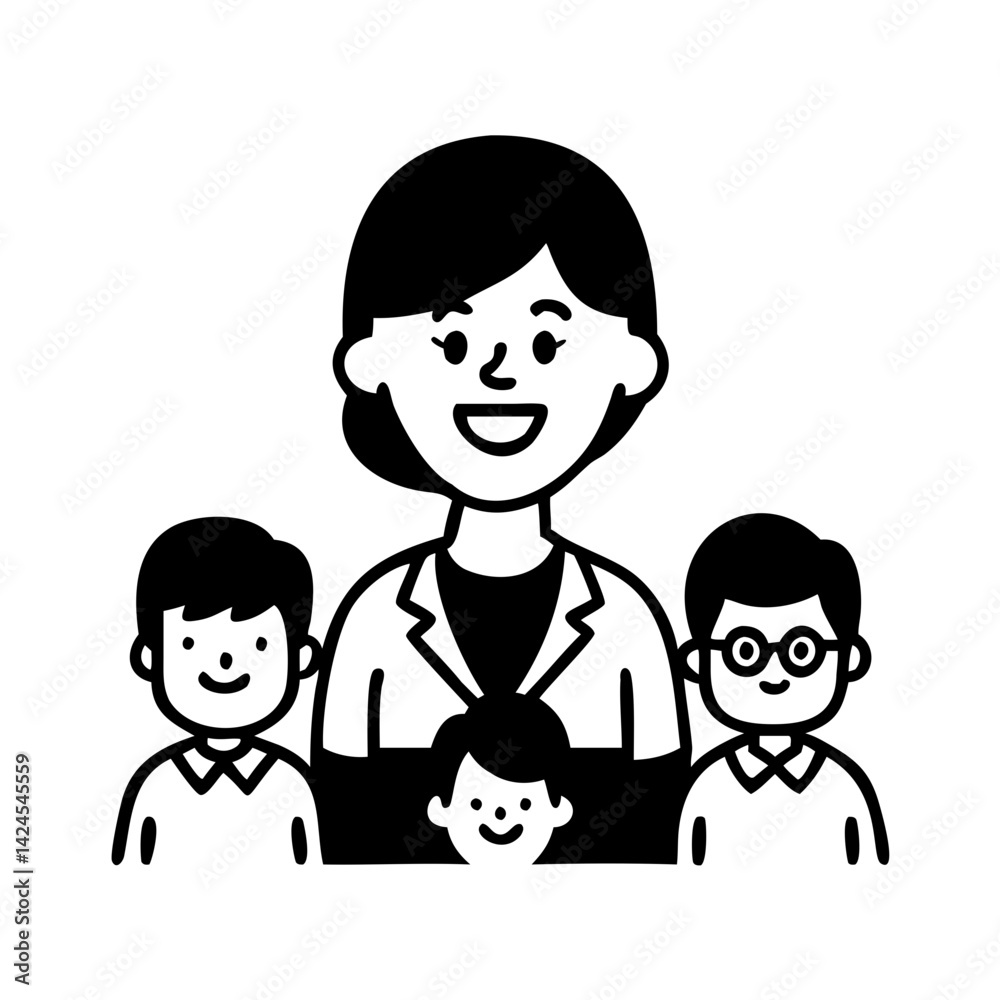 smiling teacher with students icon, smiling teacher with students silhouette vector illustration-simple silhouette illustration of smiling teacher with students,smiling teacher with students vector smiling teacher with students icon, smiling teacher with students silhouette vector illustration-simple silhouette illustration of smiling teacher with students,smiling teacher with students vector