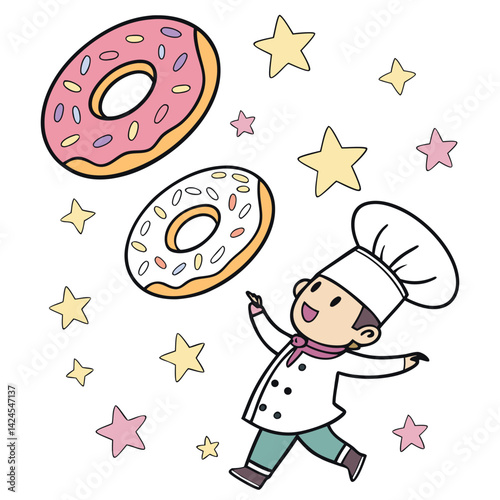Donut Logo design vector