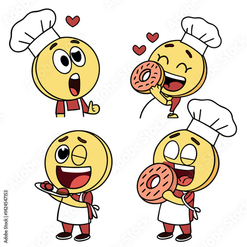 Donut Logo design vector