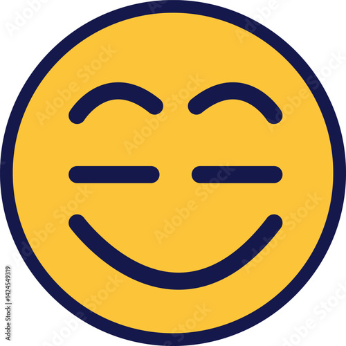 eyebrows raise yellow emoji with a wide grin emoji icon