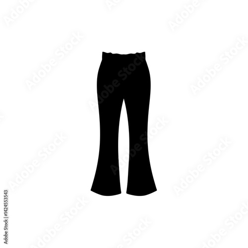 Wide pants silhouette vector illustration 