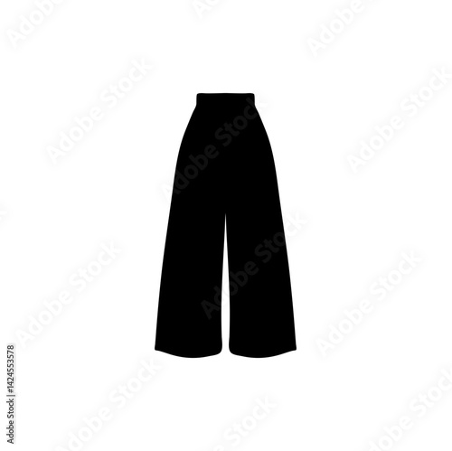 Wide pants silhouette vector illustration 