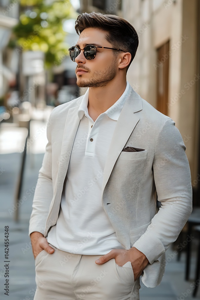 Obraz premium Tailored breathable athletic blazer