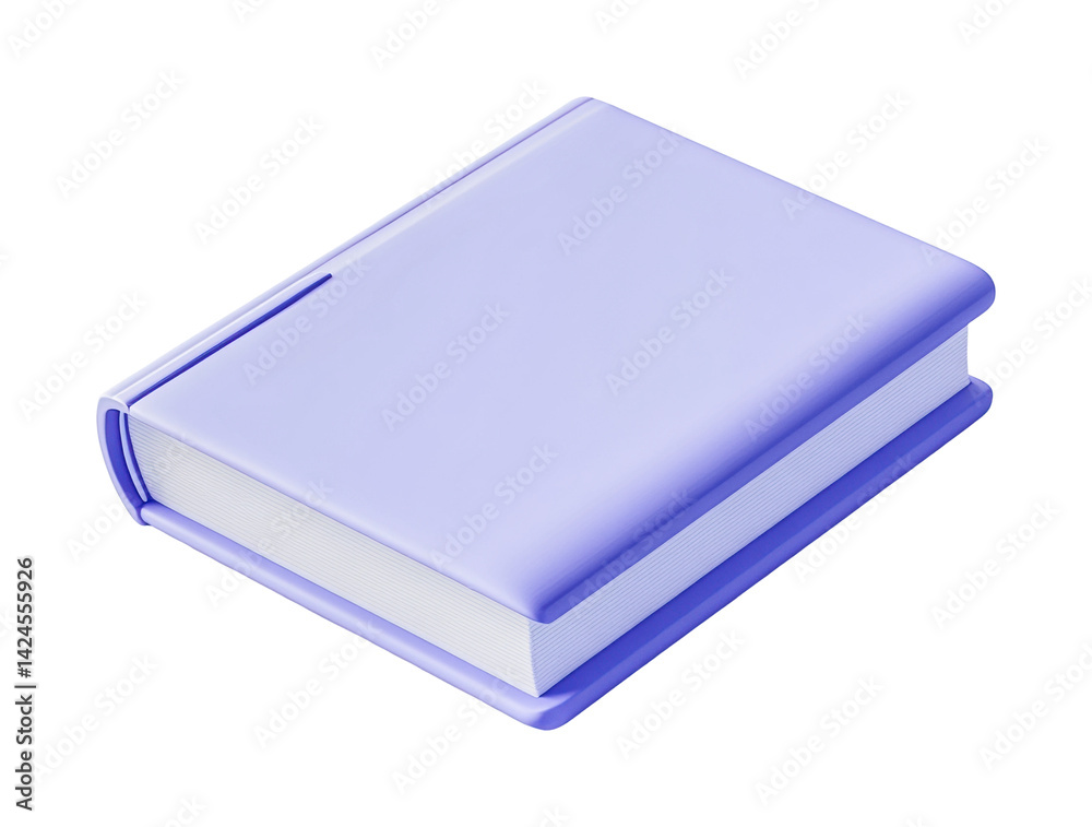 Closed purple book with simple design on white surface, cut out - stock png. Closed purple book with simple design on white surface, cut out - stock png.