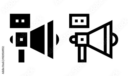 megaphone icon. advertising mic vector