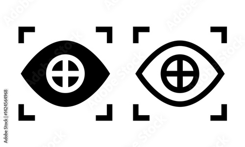 Vision Eye Icon. visibility vector