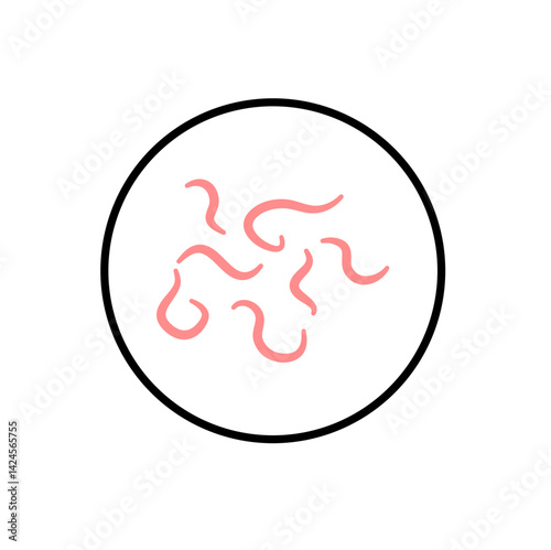 Worm parasites icon
