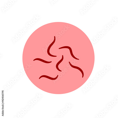 Worm parasites icon