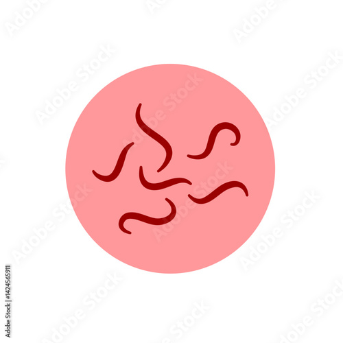 Worm parasites icon