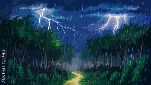 Stormy forest