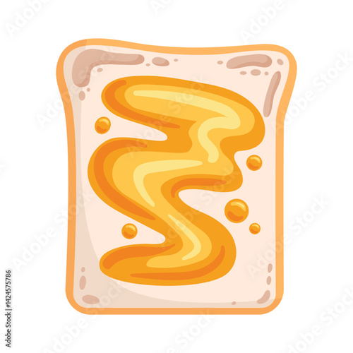 A cozy scene featuring a beautifully arranged toast topped with golden honey, drizzled in a delicate pattern. warm hues and natural textures create an inviting, organic atmosphere, ideal for culinary